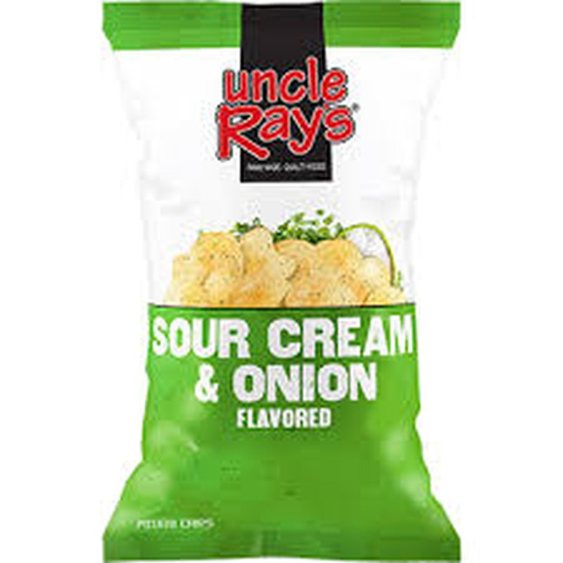 Uncle Ray's Sour Cream & Onion Potato Chips 8 oz bags wholesale candy/snack retail distribution
