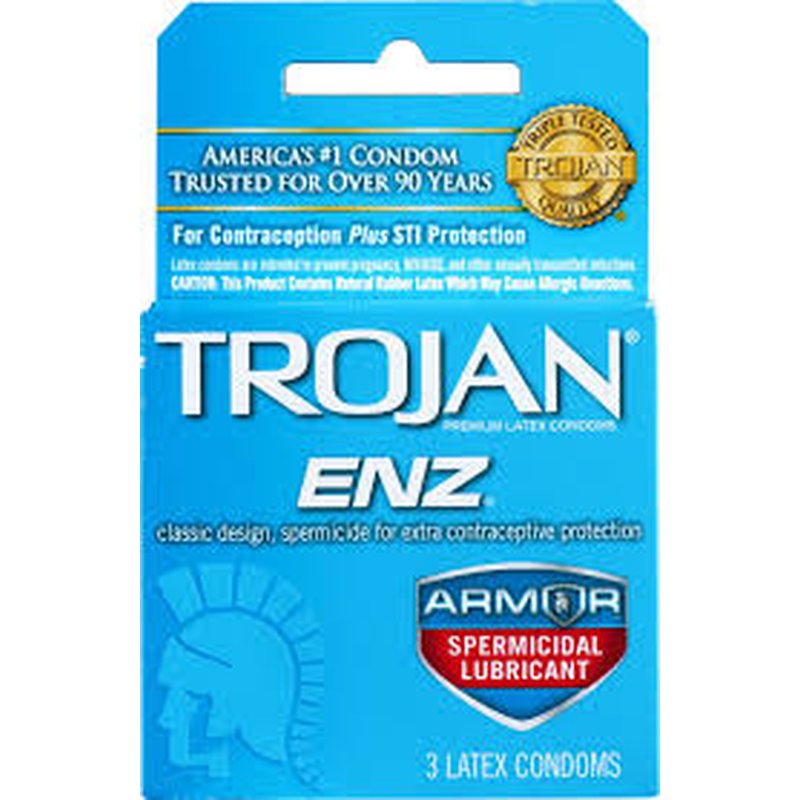 Trojan Enz Spermicidal Condoms 3 Pack wholesale health&beauty retail distribution