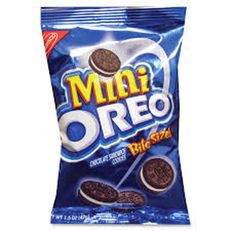 NBC Mini Oreo Bite Size Cookies 1.5 Oz 60 Count wholesale candy/snack retail distribution
