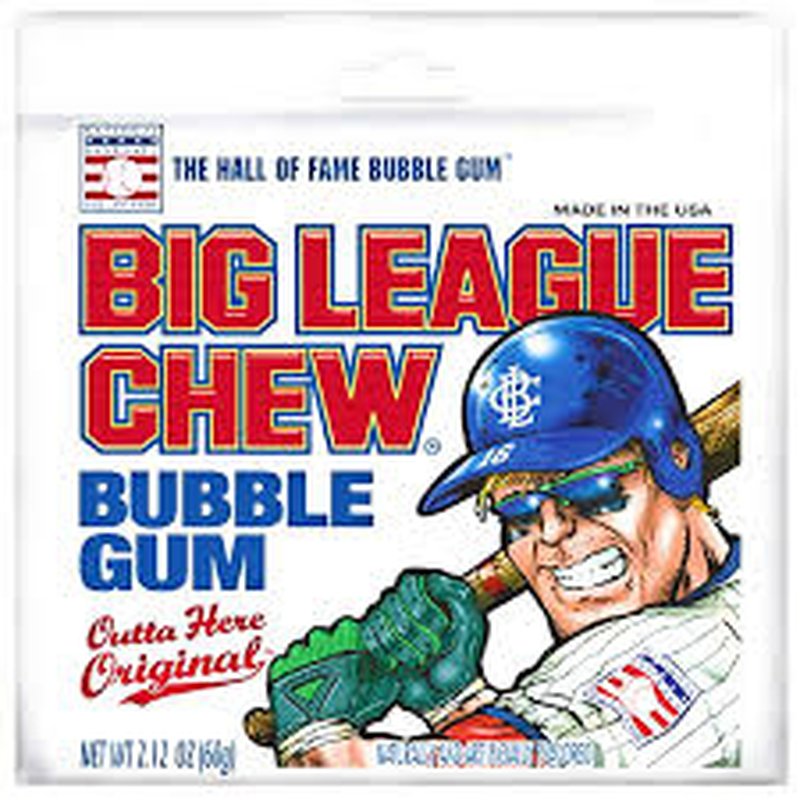 BIG LEAGUE CHEW Original Bubble Gum 12 Count wholesale candy/snack retail distribution