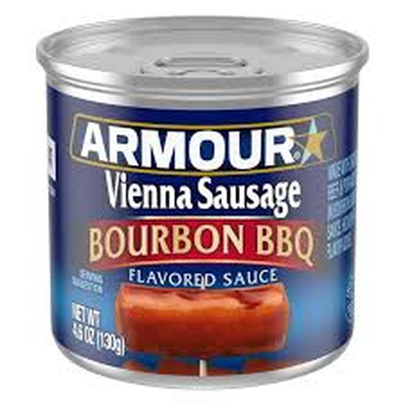 Armour Vienna Sausage Bourbon BBQ 4.6 oz can wholesale grocery retail distribution