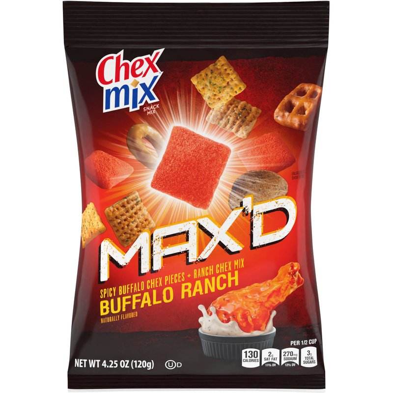 Chex Mix Buffalo Ranch Snack Mix 4.25 oz 8 count wholesale candy/snack retail distribution