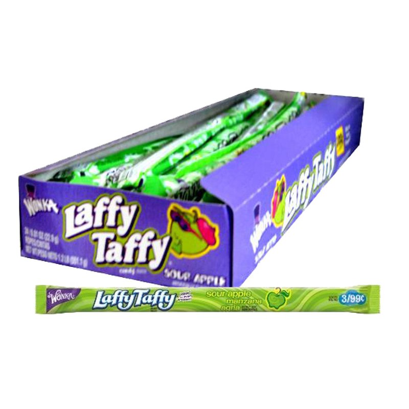 Laffy Taffy Sour Apple chewy candy 24 count wholesale candy/snack retail distribution