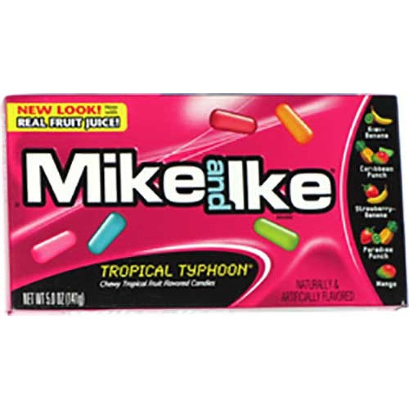 Mike and Ike Typhoon chewy candy 0.78 Oz 24 Ct wholesale candy/snack retail distribution