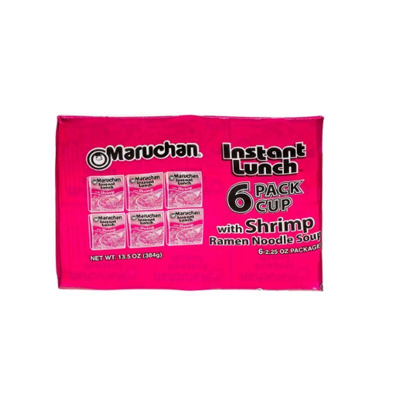 Maruchan Shrimp Flavor Ramen Noodle Soup 2.25 Oz / 6 Ct wholesale grocery retail distribution