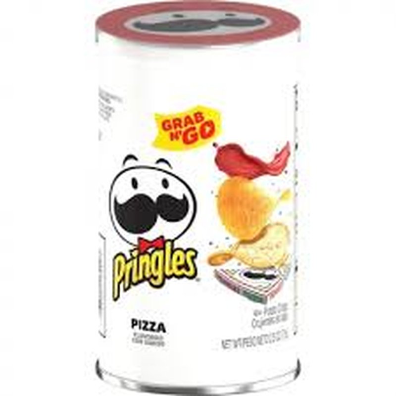 Pringles Pizza Potato Crisps 2.5 oz Grab N’ Go canisters wholesale candy/snack retail distribution