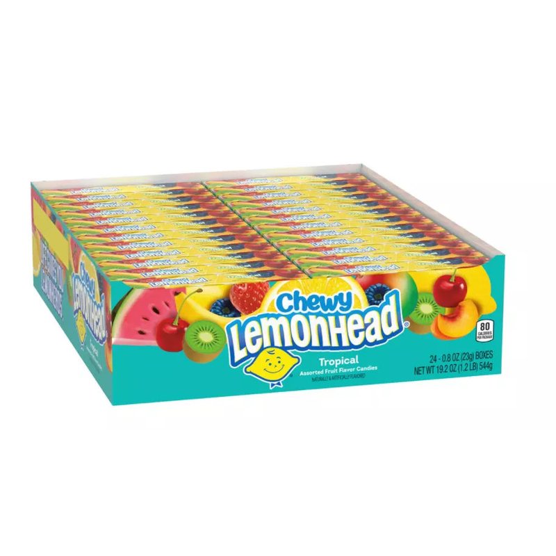 Ferrara Lemonhead Tropical Candy 24 Count wholesale candy/snack retail distribution