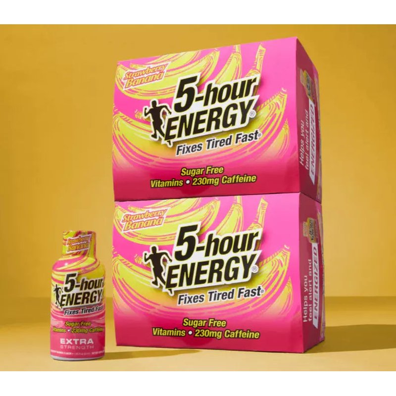 5 Hour Energy Extra Strength Strawberry Banana flavor energy shot wholesale energy shot retail distribution