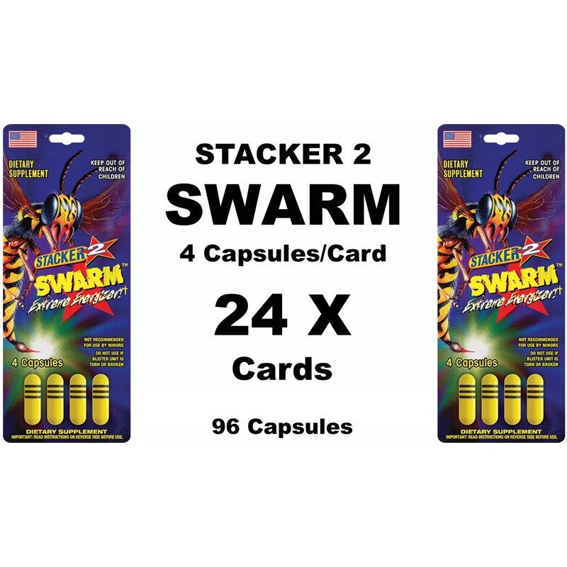 Stacker2 Swarm Energy & Weight Loss Capsules 24-4CT Box wholesale capsules retail distribution