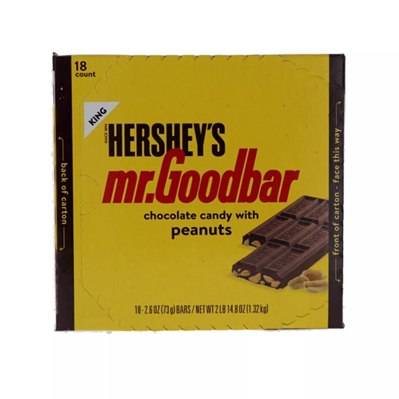 Hershey Mr. Goodbar King Size 18 Count wholesale candy/snack retail distribution