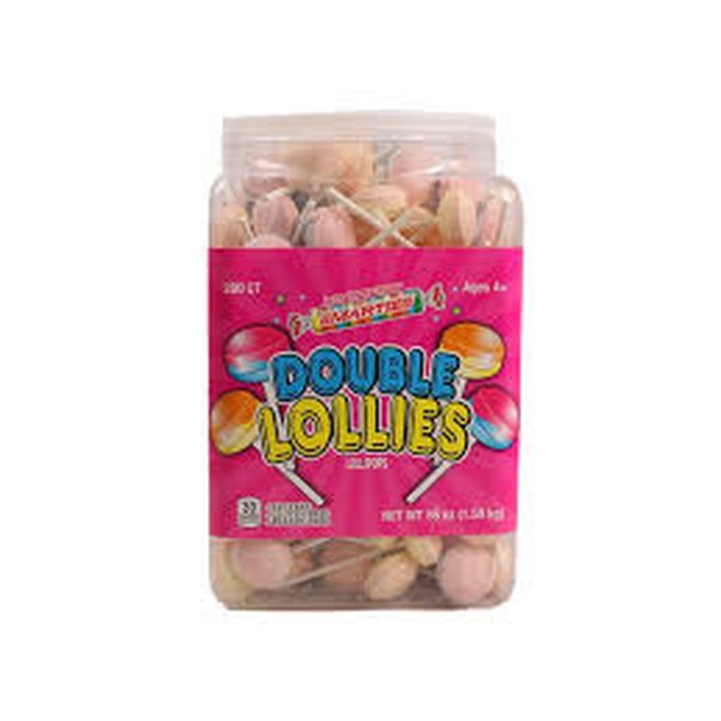 Smarties Double Lollies Pops 200 Count Jar wholesale candy/snack retail distribution