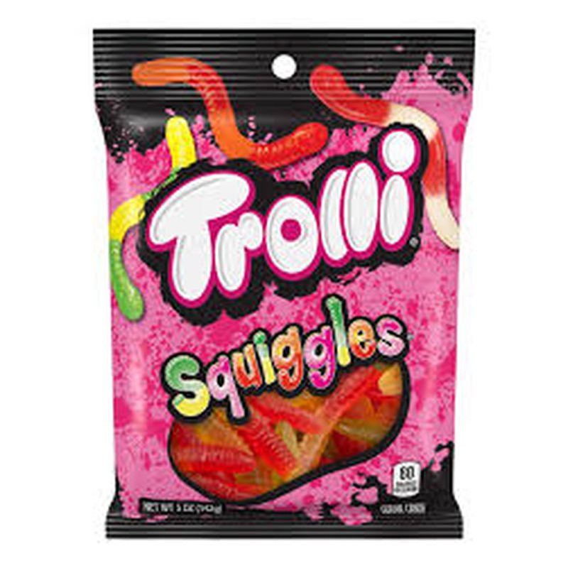 Trolli Squiggles Gummy Candy 5 oz Bag wholesale candy/snack retail distribution