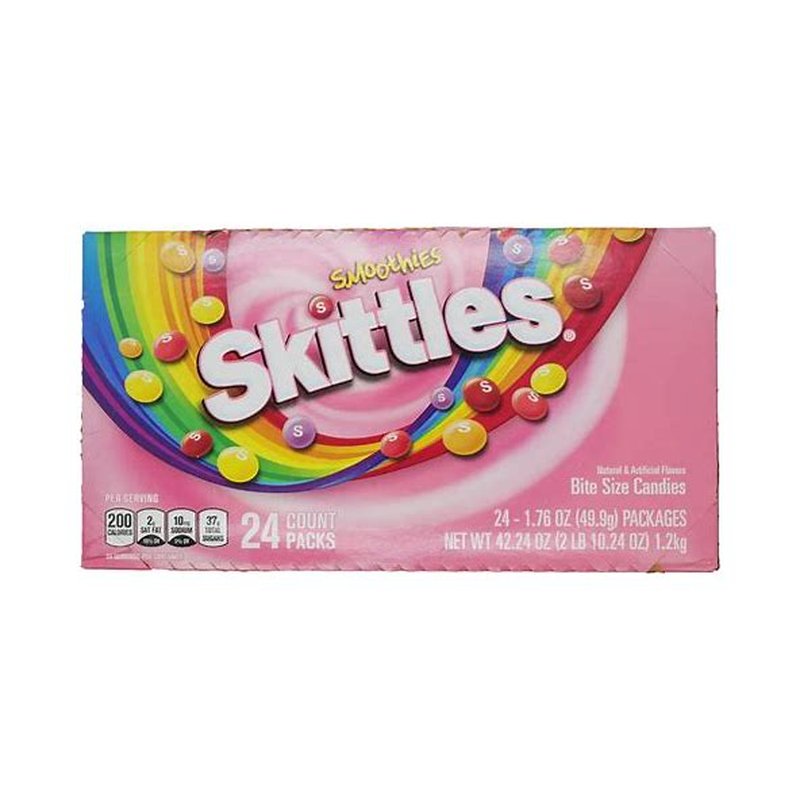 Skittles King Size Smoothies Candy 24-count pack wholesale candy/snack retail distribution