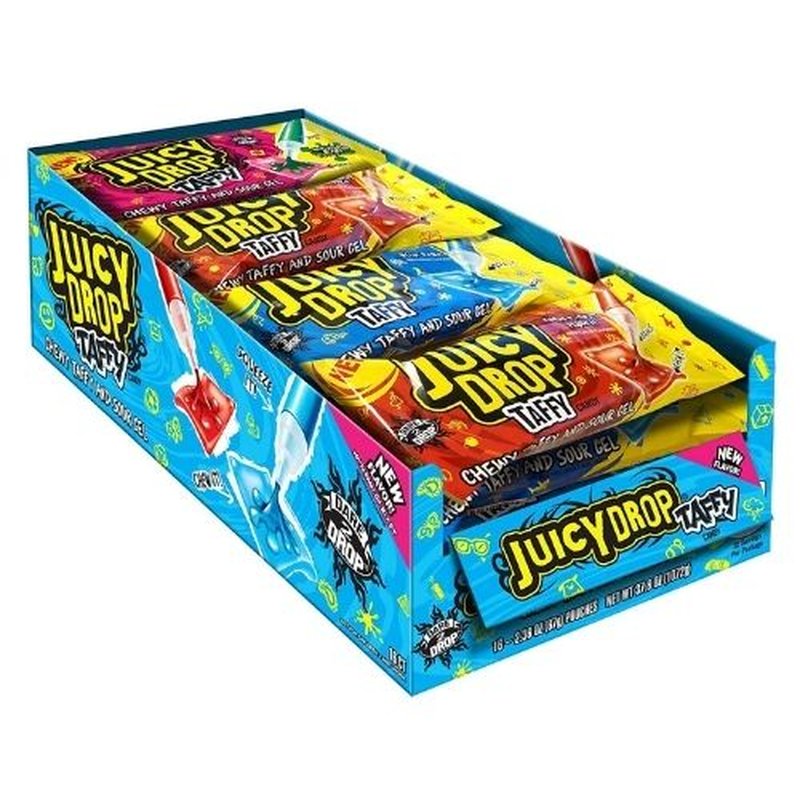 Juicy Drop Taffy candy 16 count pack wholesale candy/snack retail distribution