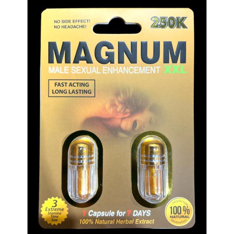 Magnum 250k XXL Male Enhancement Capsules 2-Pack wholesale health&beauty retail distribution