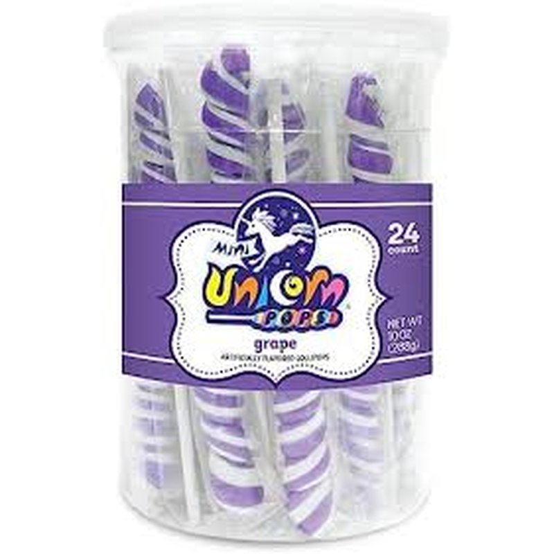 Unicorn Pops Grape 24 Count Jar wholesale candy/snack retail distribution