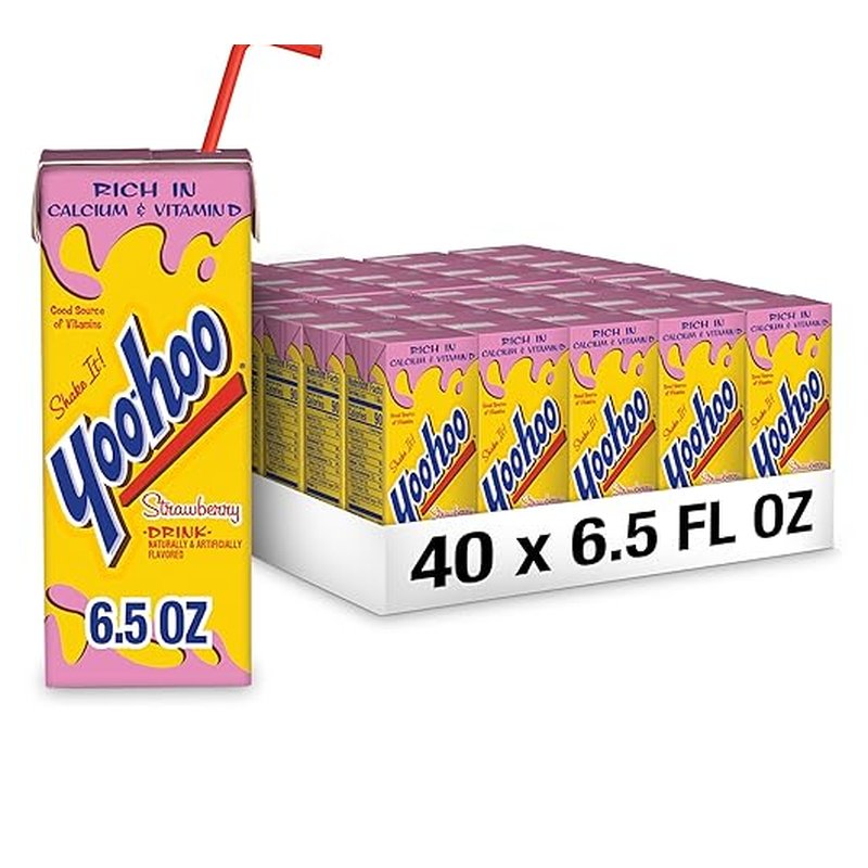 Yoo-Hoo Strawberry Drink 6.5oz boxes 40-pack retail beverage wholesale