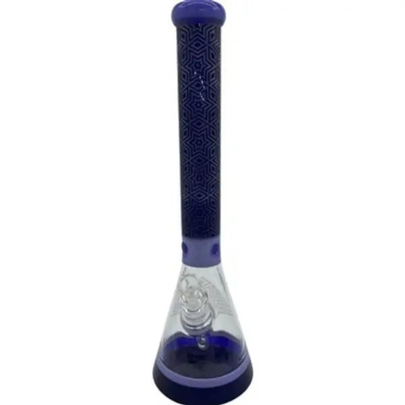 MISCELLANEOUS 18" Geometric Shapes Embossed Water Pipe with Ice Catcher wholesale alternatives > glass retail distribution