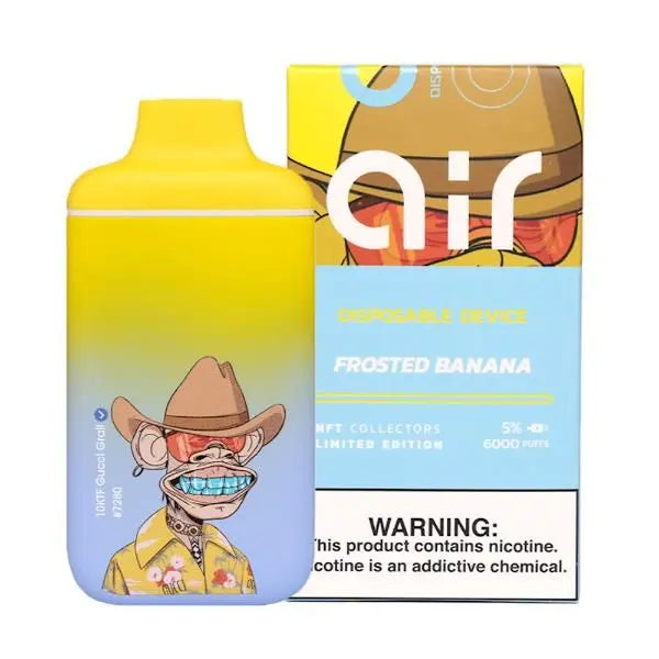 Frosted Banana Air NFT Edition 6000 Puffs Disposable 10-Pack Wholesale Price!