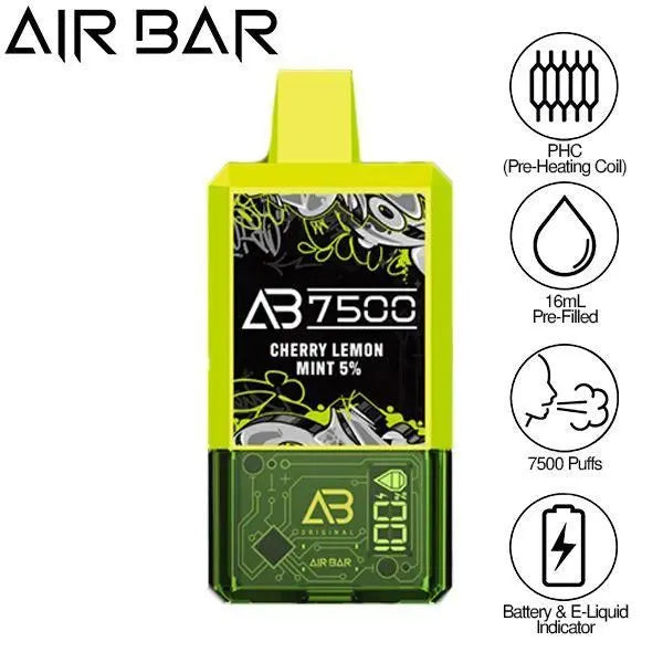 Air Bar AB7500 Disposable-Pack of 10-Cherry Lemon Mint-50mg