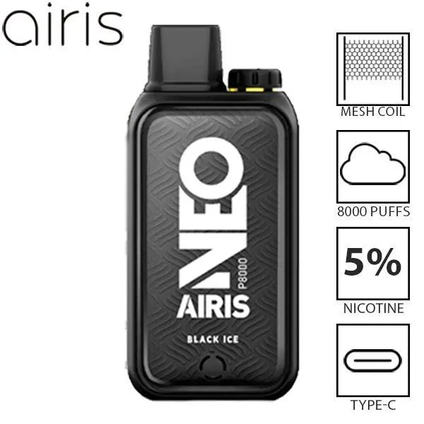 Airis Neo P8000 8000 Puffs Disposable Black Ice