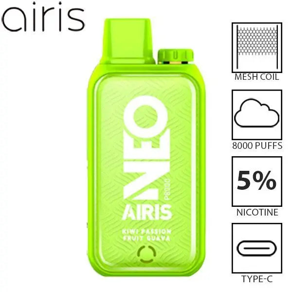 Airis Neo P8000 8000 Puffs Disposable Kiwi Passion Fruit Guava