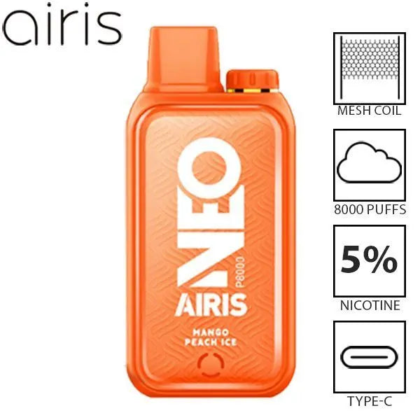 Airis Neo P8000 8000 Puffs Disposable Mango Peach Ice