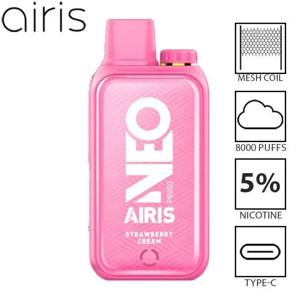Airis Neo P8000 8000 Puffs Disposable Strawberry Cream
