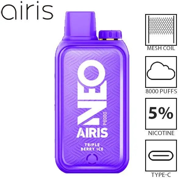Airis Neo P8000 8000 Puffs Disposable Triple Berry Ice