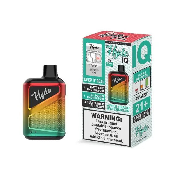 Apple Peach Watermelon Hyde IQ 5000 Puffs Single Disposable Bulk Deal