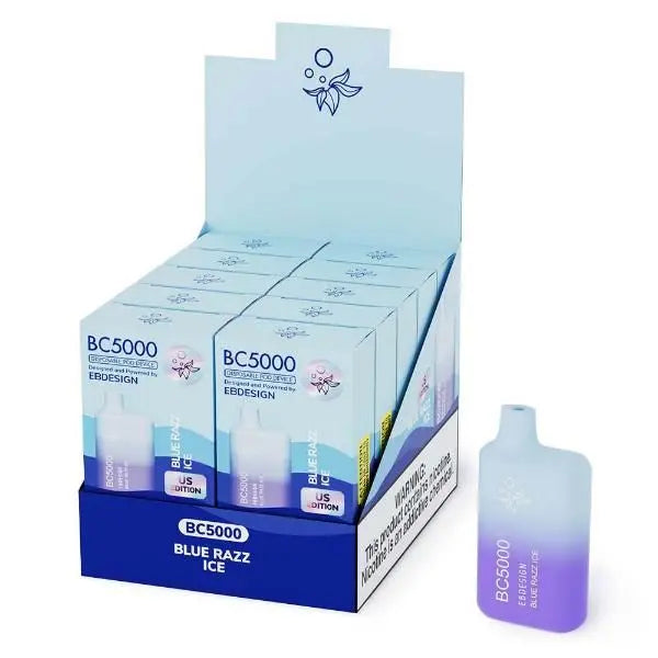 EB Designs BC5000 Disposable-10-Pack Blue Razz Ice