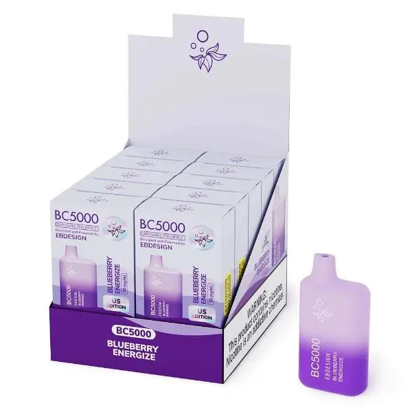 EB Designs BC5000 Disposable-10-Pack Blueberry Energize