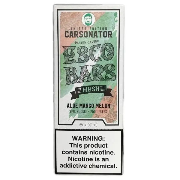 Aloe Mango Melon Carsonator x Esco Bars 2500 Puffs Single Disposable Bulk Deal!