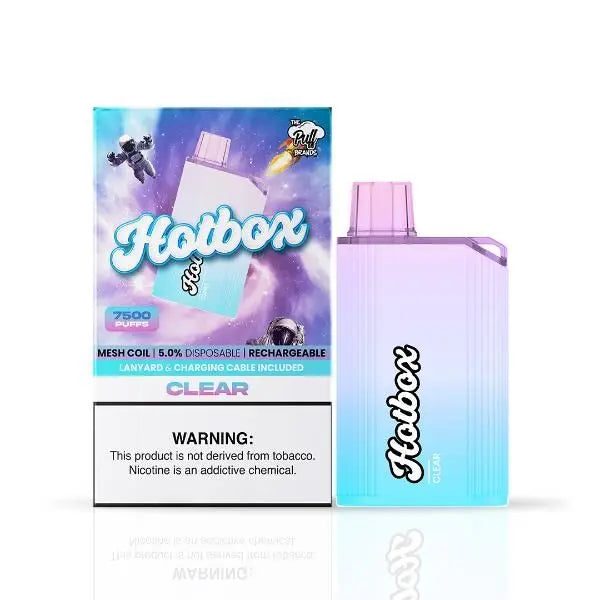 Clear Puff Hot Box 7500 Puffs Rechargeable Disposable Wholesale Deal