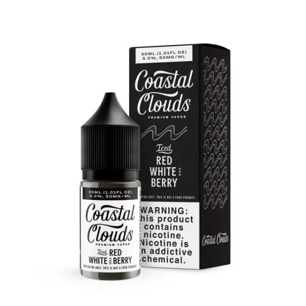 Coastal Clouds Salt 30ML Iced Red White and Berry