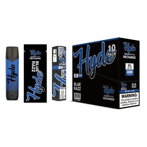 Blue Razz Hyde Color Recharge Disposable 10 Pack Bulk Price!