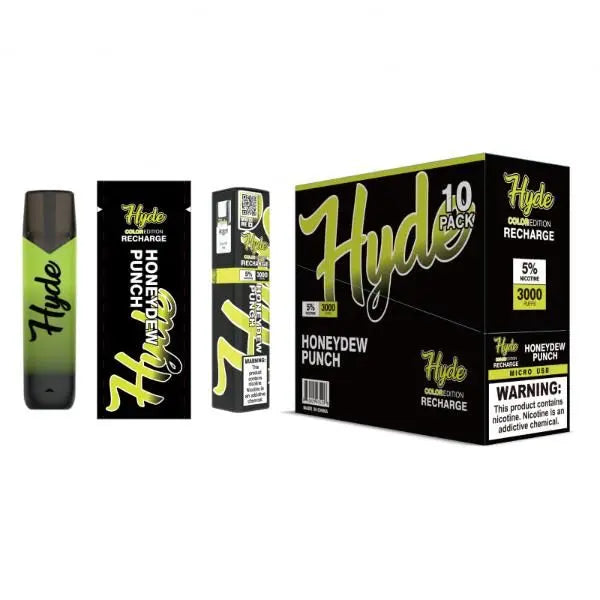 Honeydew Punch Hyde Color Recharge Disposable 10 Pack Bulk Deal!