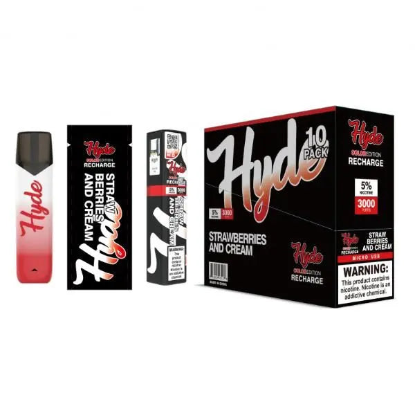 Strawberries And Cream Hyde Color Recharge Disposable 10 Pack Bulk Price!