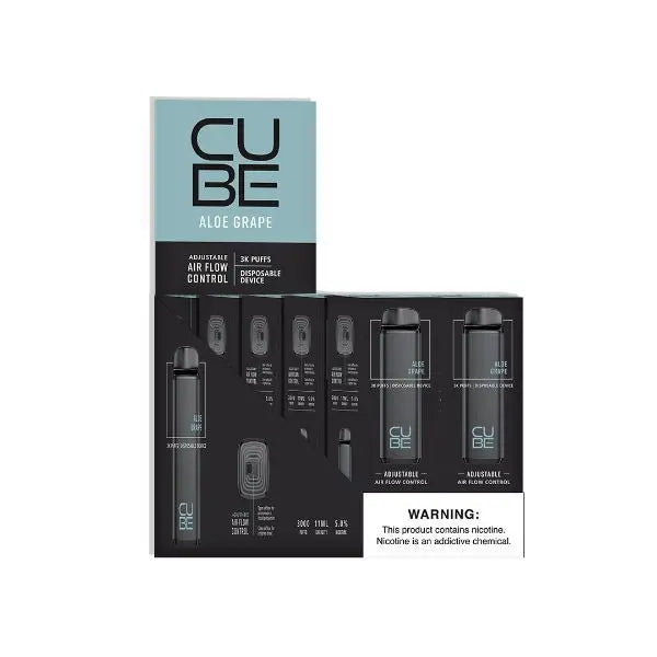 VaporTech Cube Disposable 10-Pack - Aloe Grape