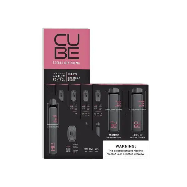 VaporTech Cube Disposable 10-Pack Fresas Con Crema