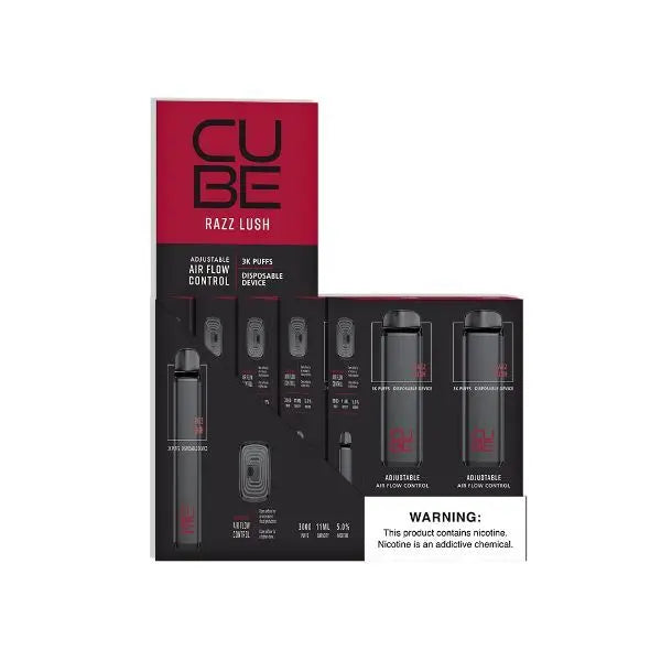 VaporTech Cube Disposable 10-Pack Razz Lush