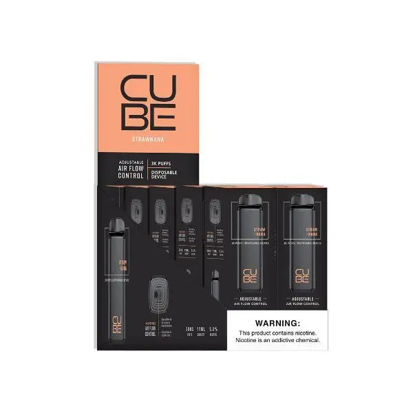 VaporTech Cube Disposable 10-Pack Strawana