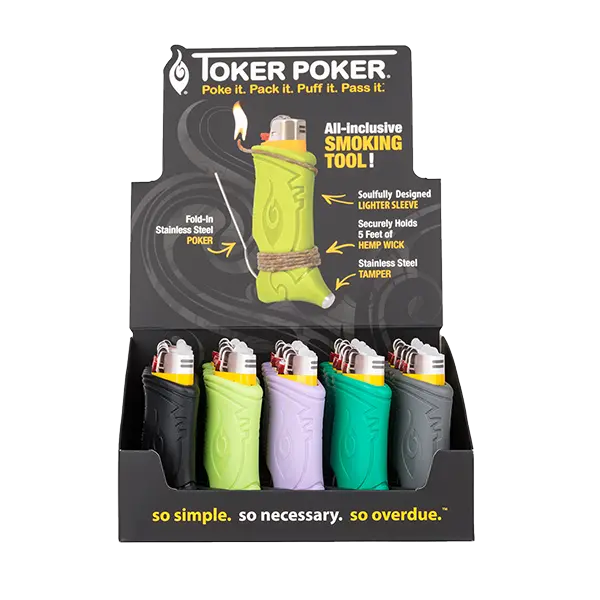 Toker Poker 25 count display BIC Standard Mix edition bulk pricing!