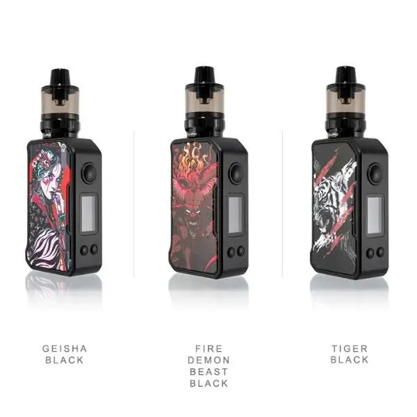 Geisha Black, Fire Demon Beast Black and Tiger Black Dovpo MVP 220w Box Kit Wholesale Deal Price!