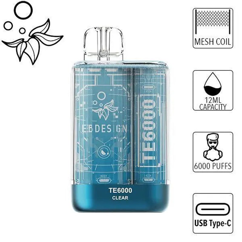 EB Design TE6000 6000 Puffs Disposable Clear