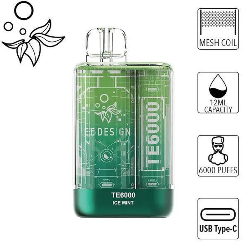 EB Design TE6000 6000 Puffs Disposable Ice Mint