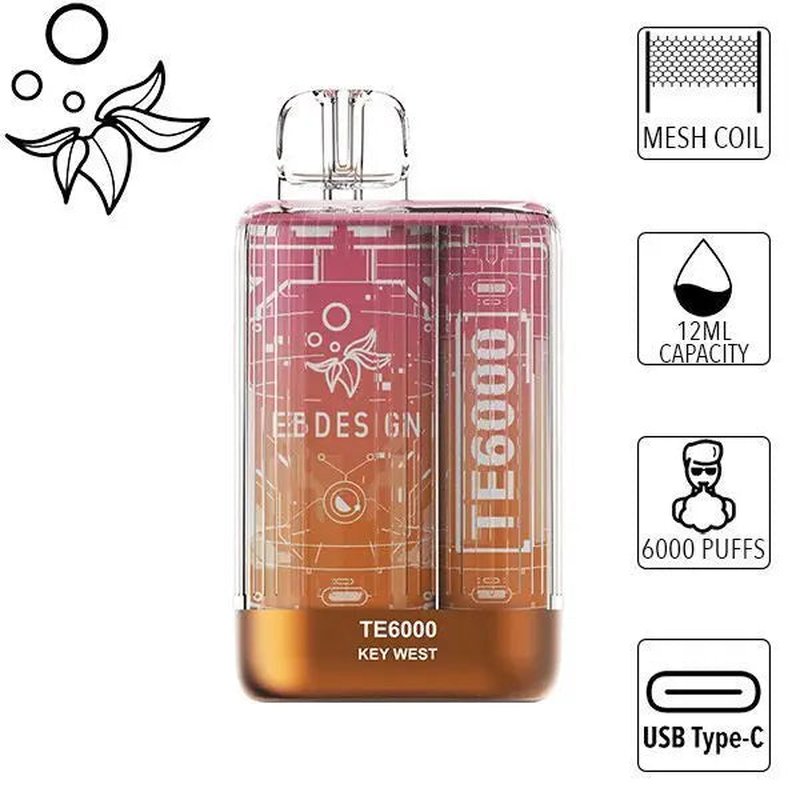 EB Design TE6000 6000 Puffs Disposable Key West