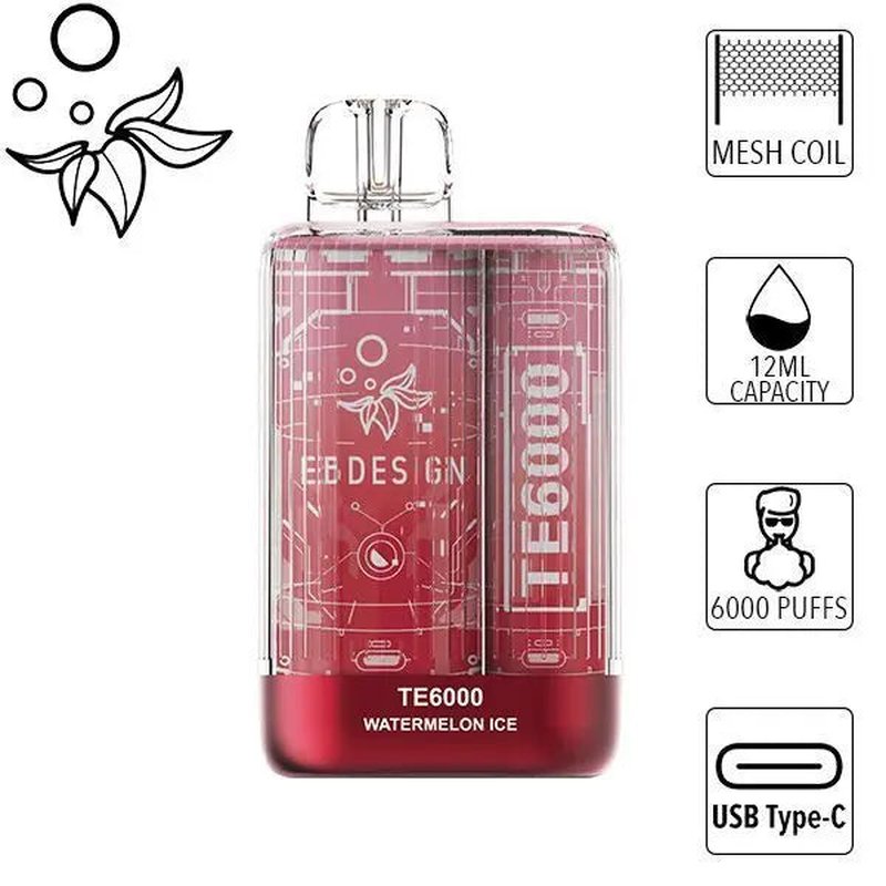 EB Design TE6000 6000 Puffs Disposable Watermelon ice