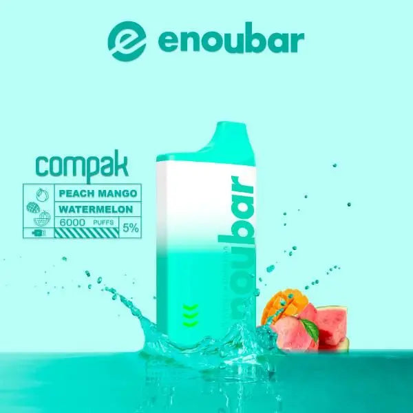 Peach Mango Watermelon ENOUBAR Compak Rechargeable Disposable Device 