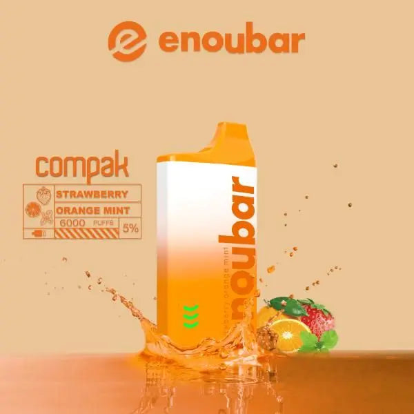 Strawberry Orange Mint ENOUBAR Compak Rechargeable Disposable Device 